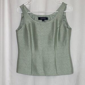 Kasper Women's Mint Green Sleeveless Blouse